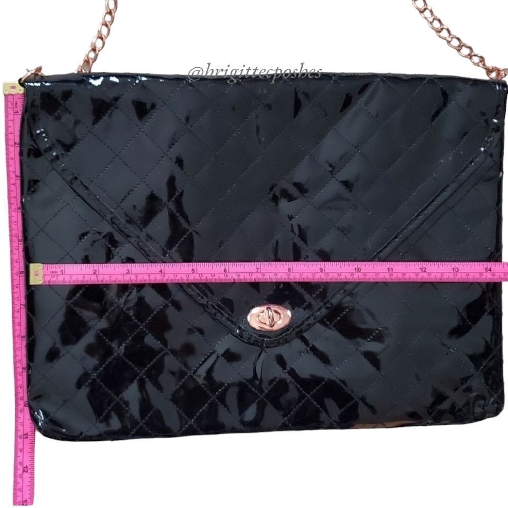 KIM KARDASHIAN Black Envelope Shoulder Bag - Picture 10 of 12